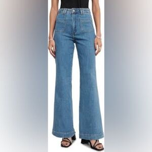 & Other Stories High Waist Flared Jeans, sz 2